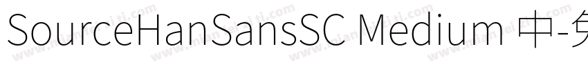 SourceHanSansSC Medium 中字体转换